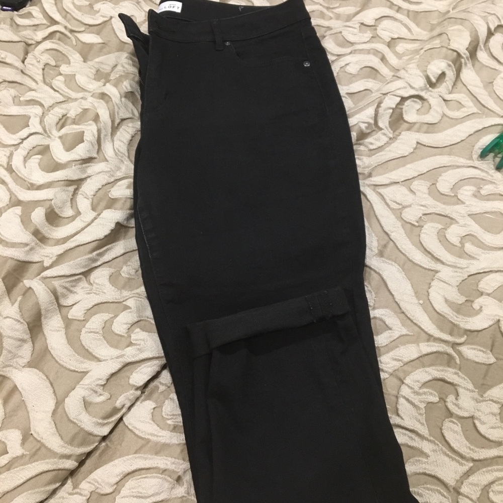 Loft black denim curvy skinny jeans